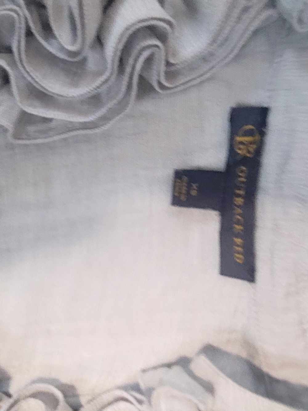Outback Red Light Gray Ruffled V-Neck Top - Picture 3 of 4